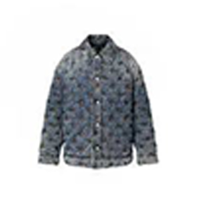 lv louis vuitton monogram padded denim shirt jacket